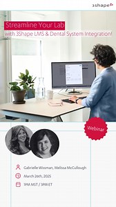 30 reactions | Discover how to streamline your lab with the latest integration between 3Shape Lab Management Software (LMS) & Dental System   Join our FREE webinar on March 26th to learn how to reduce admin tasks and boost efficiency  Register today! | 3Shape | Facebook