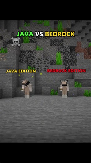 Minecraft Java vs Bedrock editedition 💀💀 #shorts!#minecraft