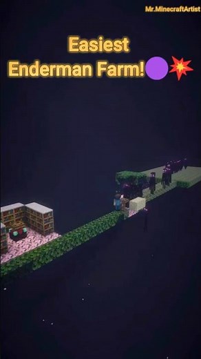 Insane XP with THIS Easy Enderman Farm! 🟣💥😲#Minecraft #minecrafttutorial