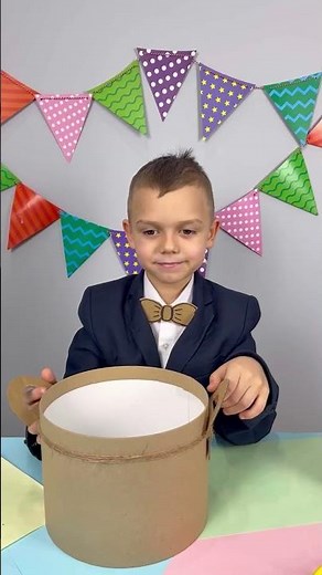 Cardboard Kitchen Set! 🍜📦 Fun Cooking Challenge! ✨ #kidsvideo #diycrafts