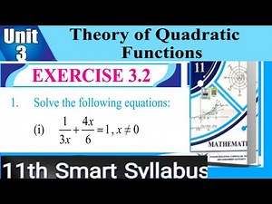 11th Class Math Exercise 3.2|Math 11th Class|Smart Salaybus