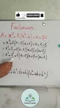 TECHNIQUES DE FACTORISATION#maths 👌👌#maths