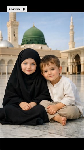 Beautiful Masjid Nabawi Drawing | Cute Kids in Madinah #shorts