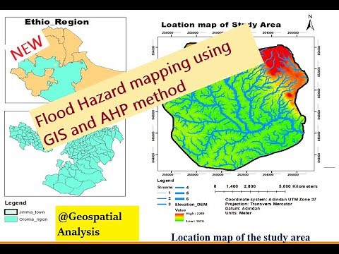 Flood Hazard mapping using GIS and AHP (MCDE) Part=1