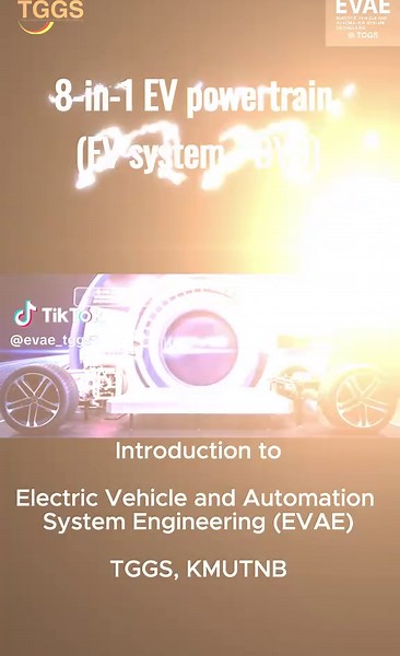EV system: 8-in-1 EV powertrain (BYD) Electric Vehicle and Automation System Engineering (EVAE) Teaching resource, Introduction to EVAE #EV #EV system #8-in-1 EV powertrain #EVAE #TGGS #KMUTNB The Sirindhorn International Thai-German Graduate School of Engineering (TGGS) King Mongkut's University of Technology North Bangkok (KMUTNB) https://tggs.kmutnb.ac.th/evae Contact: Assoc.Prof.Dr.-Ing.Pruet Kowitwarangkul email: pruet.k@tggs.kmutnb.ac.th