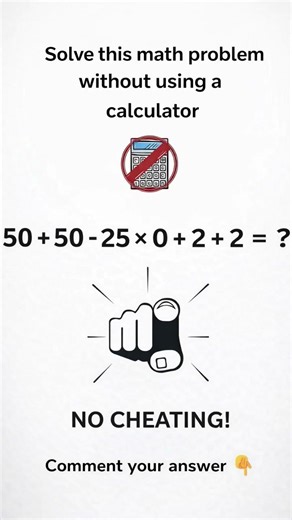 Solve This Without Calculator 😱 #challenge #reasoning #shots