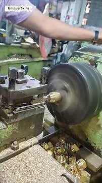Gold Metal Nut Knurling Process | Precision Lathe Machine Knurling Operation #lathe #shortsviral