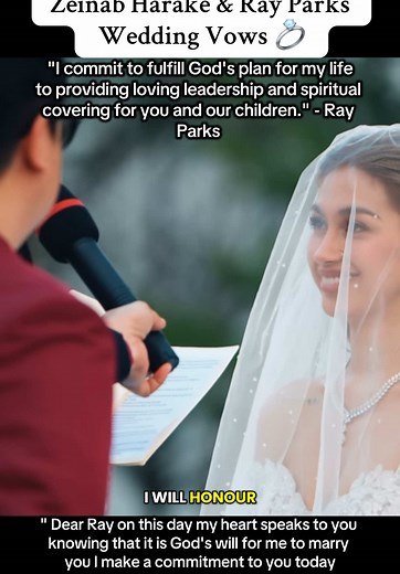 Congratulations @Zeinab Harake & @Ray Parks 💍👰🏻‍♀️🤵‍♂️💒🔔 #WeddingVows #ZeinabHarake #RayParks #Forever #Wedding
