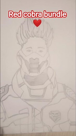 #how# draw #red cobra bundle ❤️❤️#in #free# fire🔥 #in #short# video#