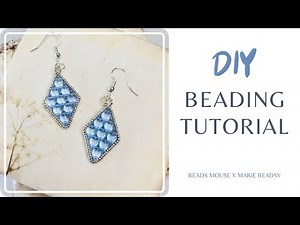 DIY Beaded Earrings with GemDuo Beads | 10-Minute Beading Tutorial | Beads Mouse x Marie Beadsy