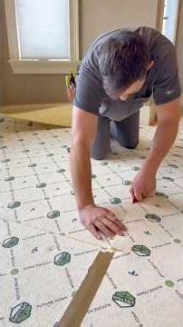 Carpet pad install #floorcovering #flooringinstallation #carpetinstallation