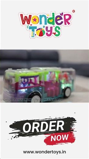 Transparent Gear Bus Toy with Light & Sound Effects!