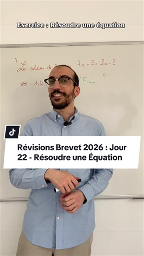 Révisions Brevet 2026 : Jour 22 – Résoudre une équation
