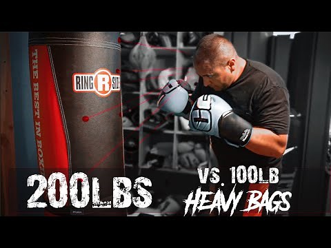 200lb vs. 100lb Heavy Bags?!? | Ringside 200lb Bag on DIY MMA Cage
