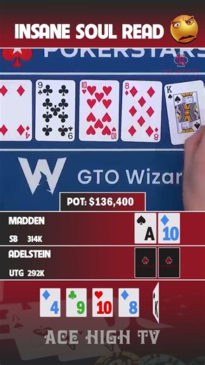 Lucky or Soul Read ⁉️😱 #poker #highstakespoker