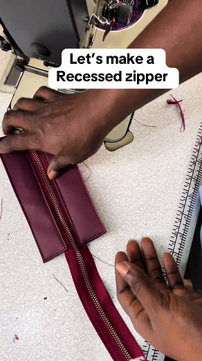 Making a Recessed Zipper for Handmade Bags