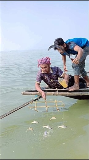 Traditional fishing method by hook trap #bait #traditionalfishing #fishingmethods #fishingvideo