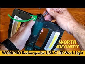 WORKPRO Rechargeable USB C LED Work Light, Foldable Magnetic Light with Hanging Hook - Worth Buying?