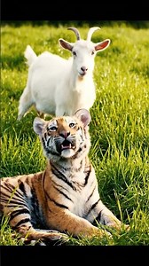 Tiger Cub Gets Angry at Screaming Baby Goat 😡🐯🐐 Funny Fight Reaction