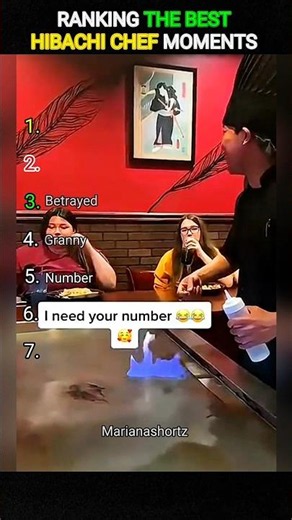 Ranking Best Hibachi chef Moments. #usa