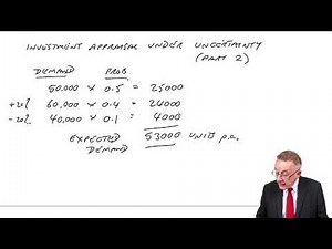 Investment Appraisal Under Uncertainty Expected Values (example 2)