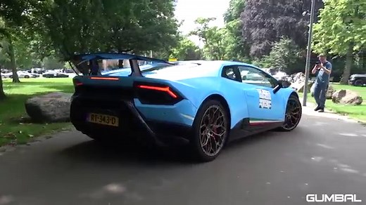 Baby Blue Lamborghini Huracan Performante - Brutal Accelerations!