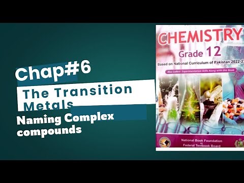 Naming complex compounds | Transition metals | Class 12 | Federal board