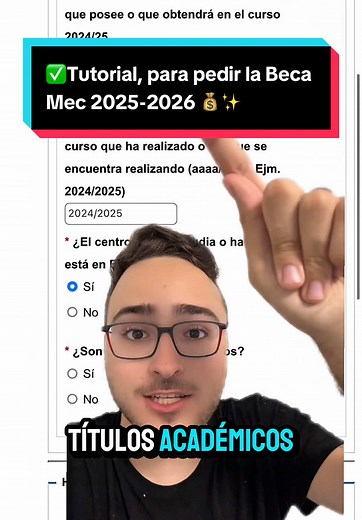 Tutorial para solicitar la Beca Mec 2025-2026