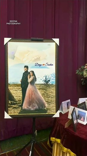 Beautiful Pre-Wedding Display Setup ❤️✨ | Wedding Moments #deepakdigitalstudio #wedding #prewedding