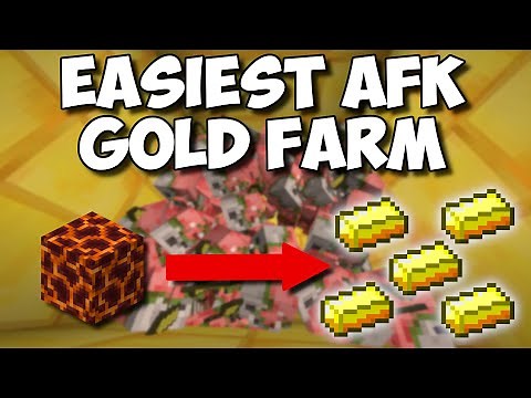 (1.16+) EASIEST Way To Get GOLD In Minecraft! - Automatic AFK Gold Farm