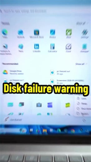 How to fix disk failure warning in windows 11 and 10#problemsolved #laptop #battery #hightquality #s25ultra