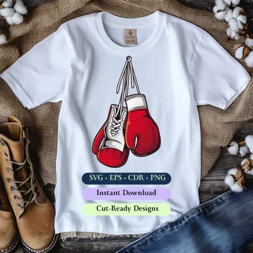 Boxing Gloves SVG: Fighter Sports Silhouette (digital Download) - Etsy