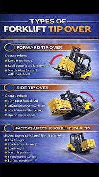Forklift Stability Triangle ⚠️ Explained | Why Forklifts TipOver, Forklift Safety Training #forklift