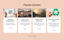 Popular quizzes - HTML Template by Nicepage