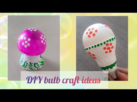 Turn a simple bulb into magic 🍄✨ Watch this glow! Best out of waste ideas| DIY home decor 