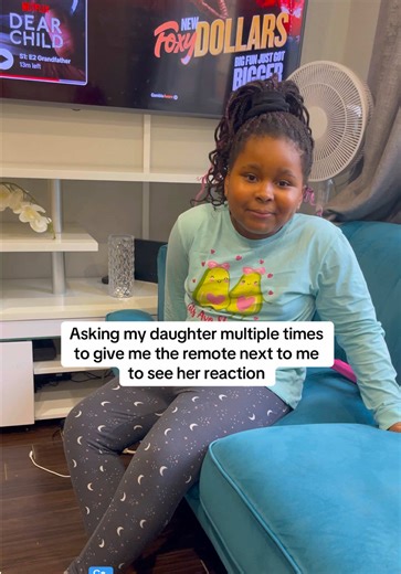 Daughter's Hilarious Reaction to Remote Request