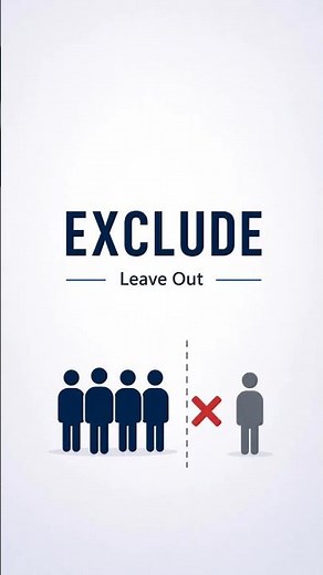 Exclude Meaning in English شرح exclude بالعربي IELTS Vocabulary