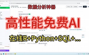 强大的实用工具datalab-在线免费AI R Python SQL