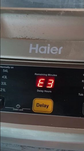 washing machine E3 error code how to fixed #haier #e3