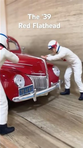 "Vintage Pit Stop: 1939 Style" Ford deluxe #classic #red