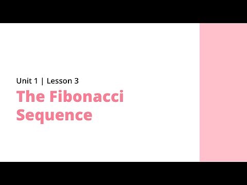 Unit 1 | Lesson 3: The Fibonacci Sequence (Mathematics in the Modern World)