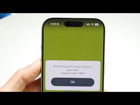 How To FIX C08A Snapchat Error Code!