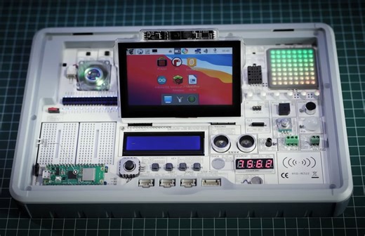 CrowPi 3: Dieser Lern- und Entwicklungskasten setzt auf den Raspberry Pi 5 und kommt mit Touchscreen