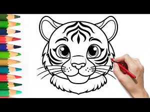 Learn to Draw a TIGER in 10 Minutes! | Draw Easy 100M