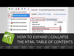 How to change the initial status of the HTML table of contents (Step-by-step guide)