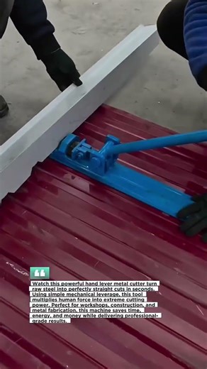 Hand Lever Metal Cutter Slices Steel in Seconds! #metalcut #industrial #tools
