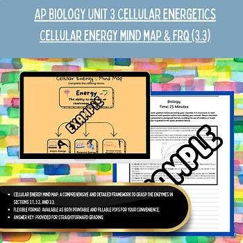 AP Biology UNIT 3 Cellular Energetics 3.3 Cellular Energy Map & FRQ (Rubric)