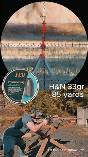 Fx Panthera Ripping through the stage! 2" target at 85y #fxairguns #airgun #nrl22