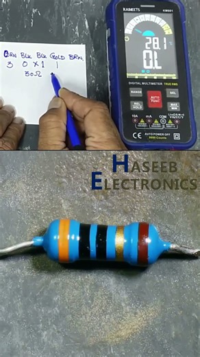 30 Ohm Resistor Color Code Explained | Orange Black Black Gold Brown #shorts
