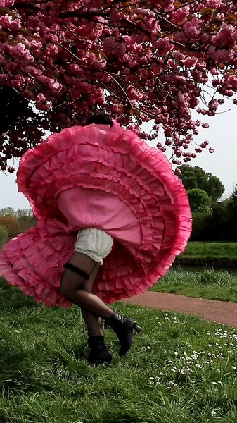 #frenchcancan #cancan #moulinrouge #springtime #cherrytree #cherrytreeblossom #sakura #costume #dance #dancer #dancers